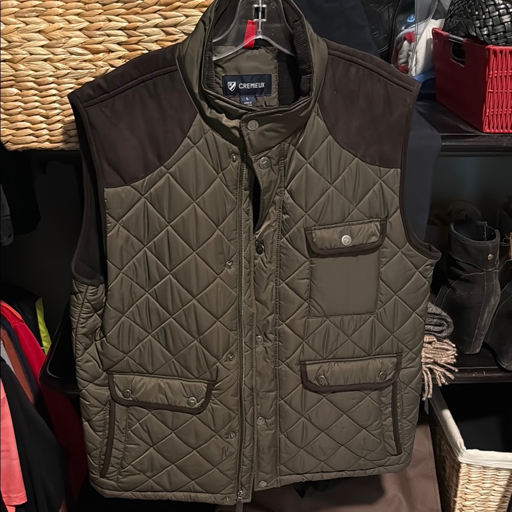 Daniel Cremieux Green Quilted Vest Outdoor Essential